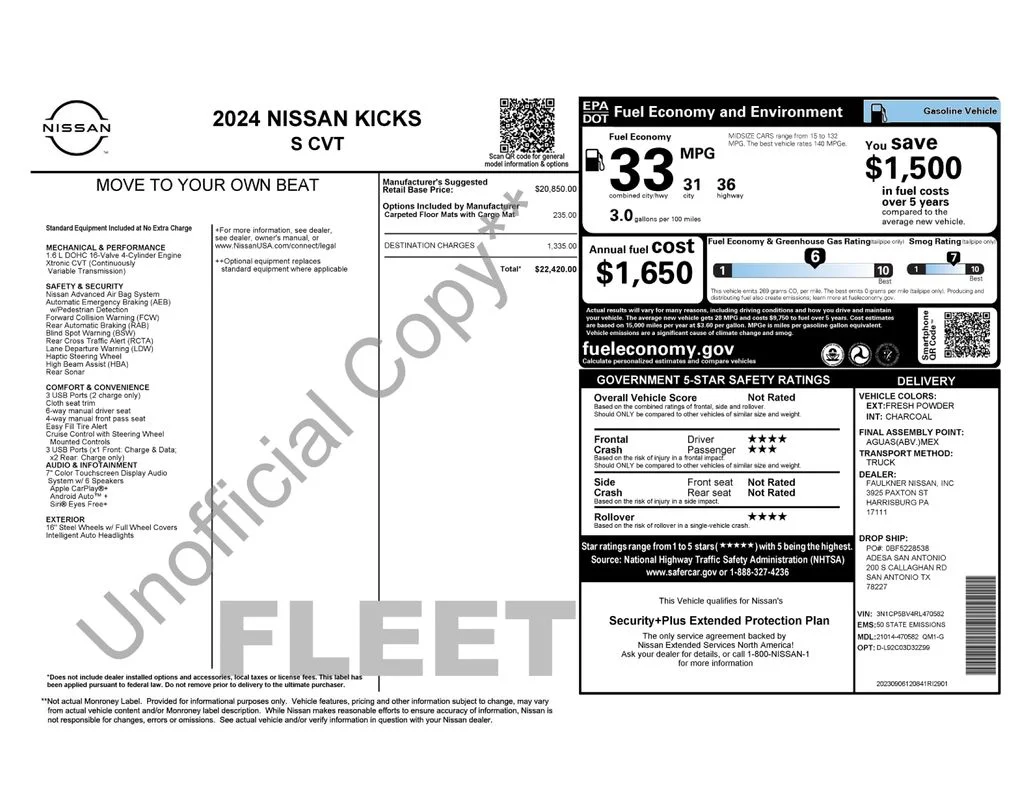 Used 2024 White Nissan S image 8