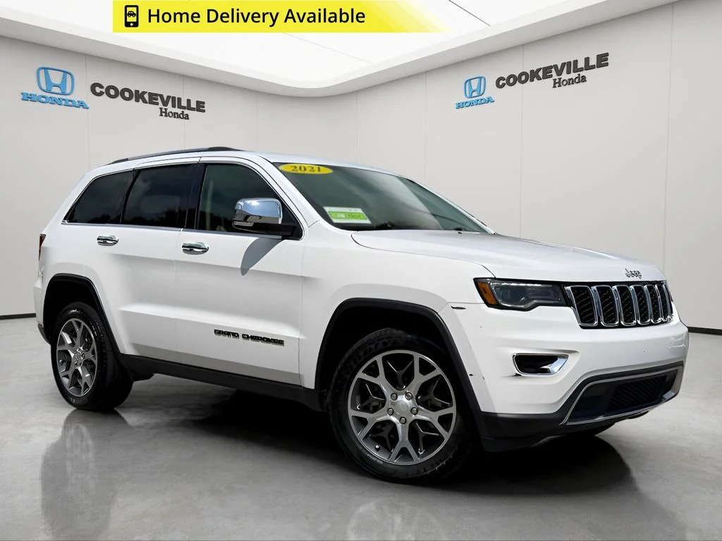 Used 2021 Bright White Clearcoat Jeep Limited image 1