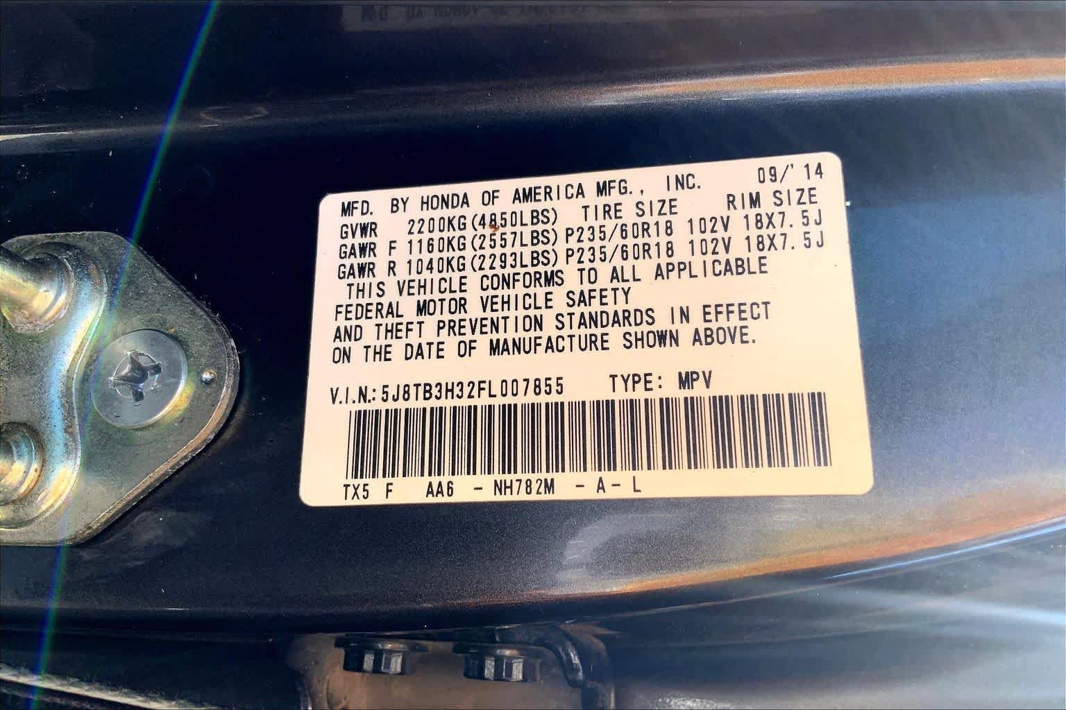 Used 2015 Graphite Luster Metallic Acura  image 33
