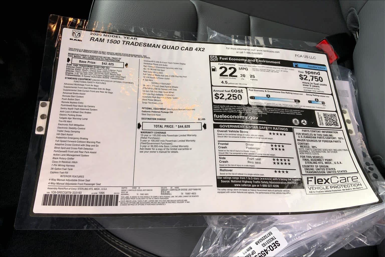 New 2026 Bright White Clear-Coat Exterior Paint RAM Tradesman image 19