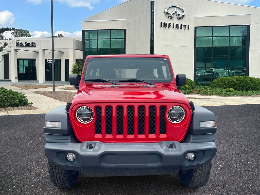 Used 2021 Red Jeep Unlimited Sport image 2