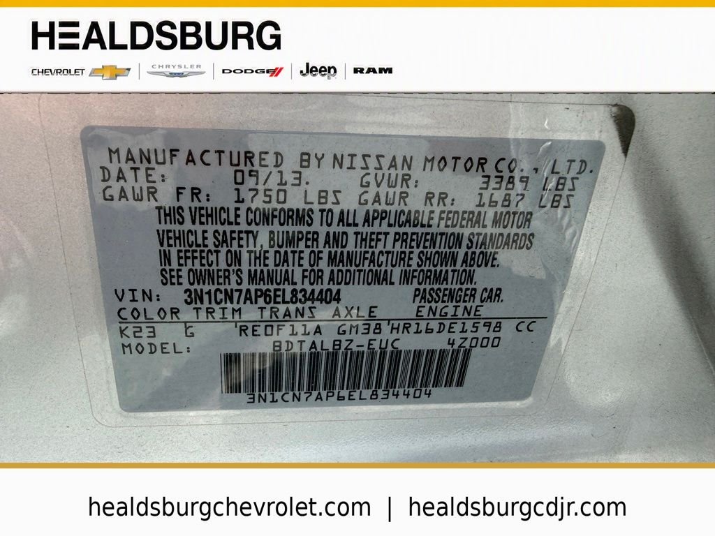 Used 2014 Silver Nissan 1.6 SV image 31