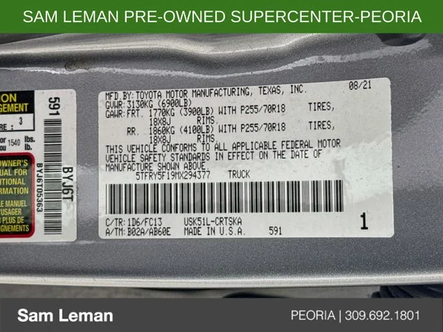 Used 2021 Silver Toyota SR5 image 28