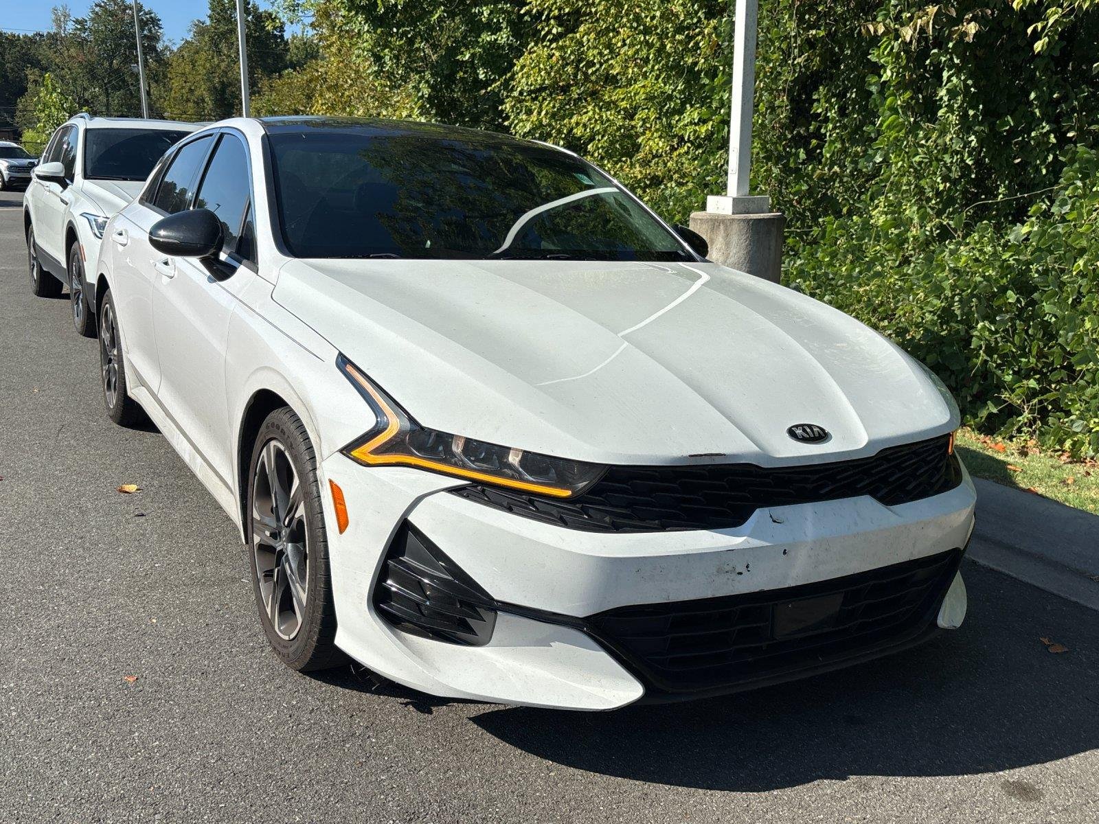 Used 2021 Glacial White Pearl KIA GTLINE image 7
