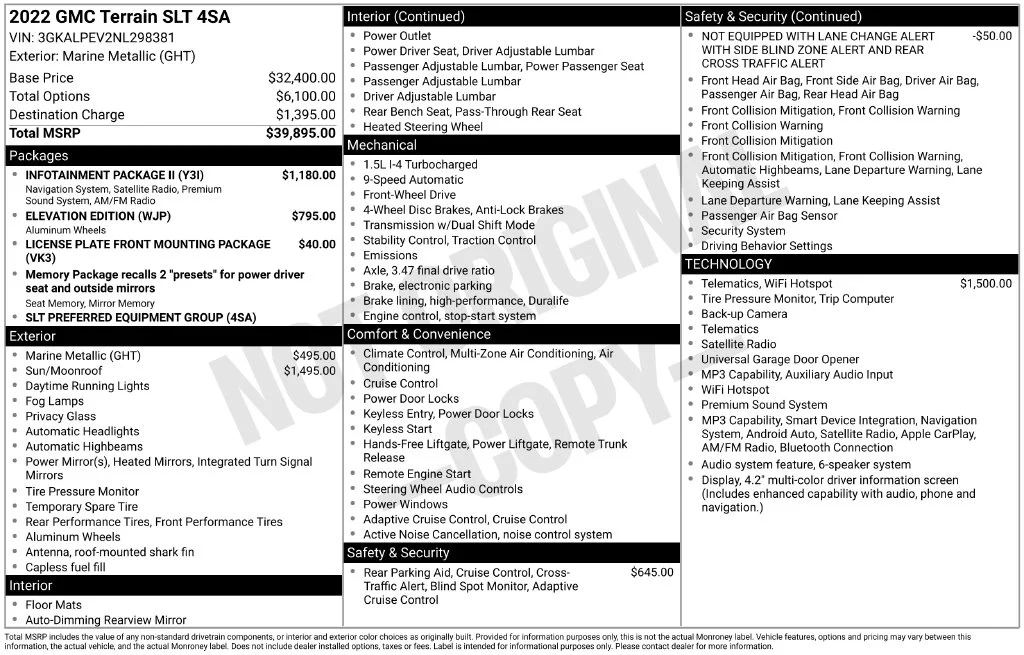Used 2022 Blue GMC SLT image 6