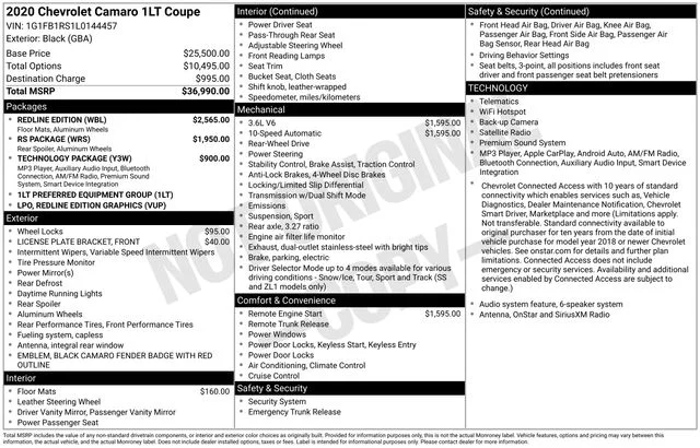 Used 2020 Black Chevrolet 1LT image 16