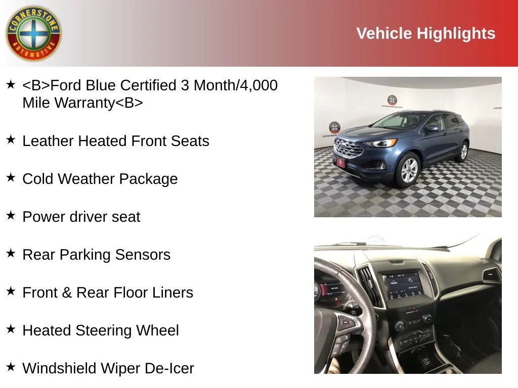 Certified 2019 Ford Edge SEL with VIN 2FMPK4J92KBB17878 for sale in Elk River, Minnesota