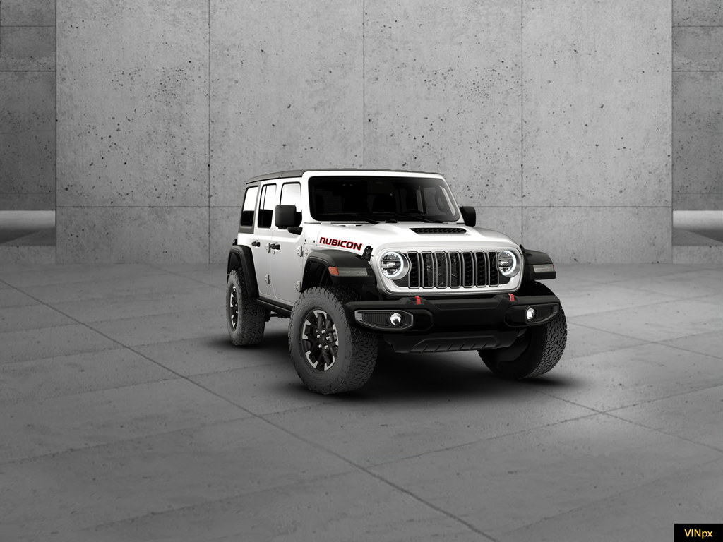 New 2026 Bright White Clear-Coat Exterior Paint Jeep Rubicon image 7