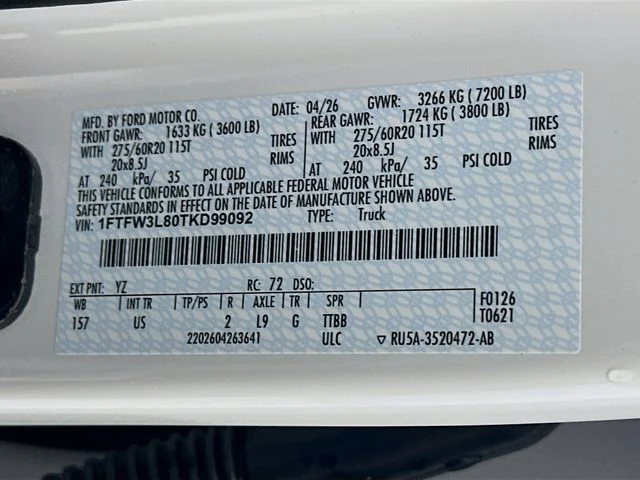 New 2026 Oxford White Ford XLT image 29