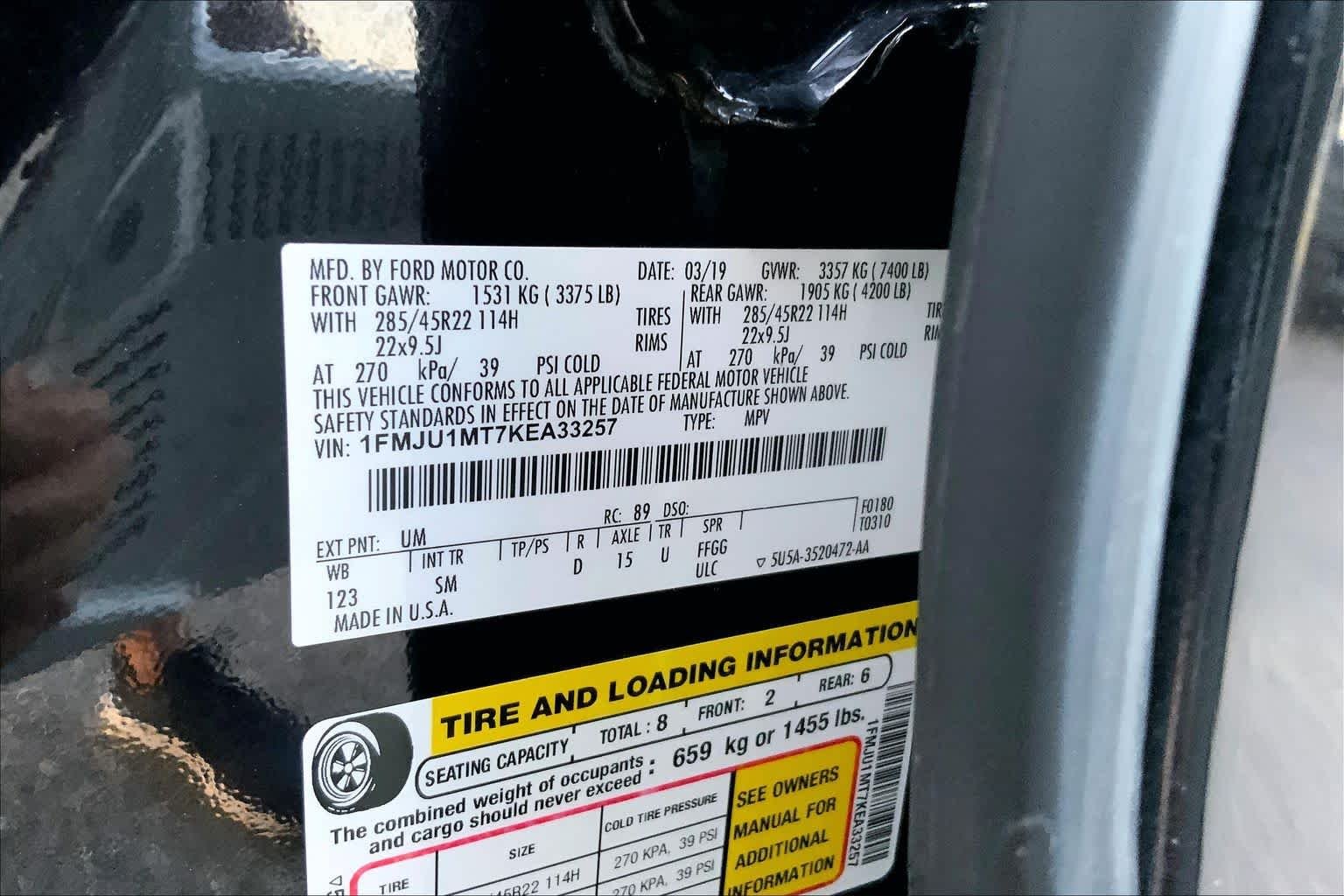 Used 2019 Agate Black Ford Platinum image 31