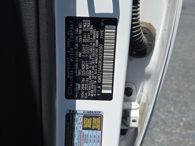 Used 2019 White Hyundai SE image 35