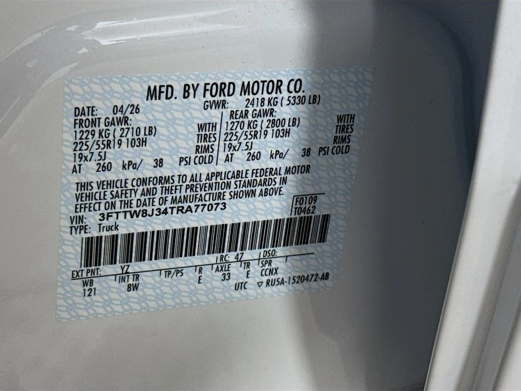 New 2026 Oxford White Ford XLT image 29