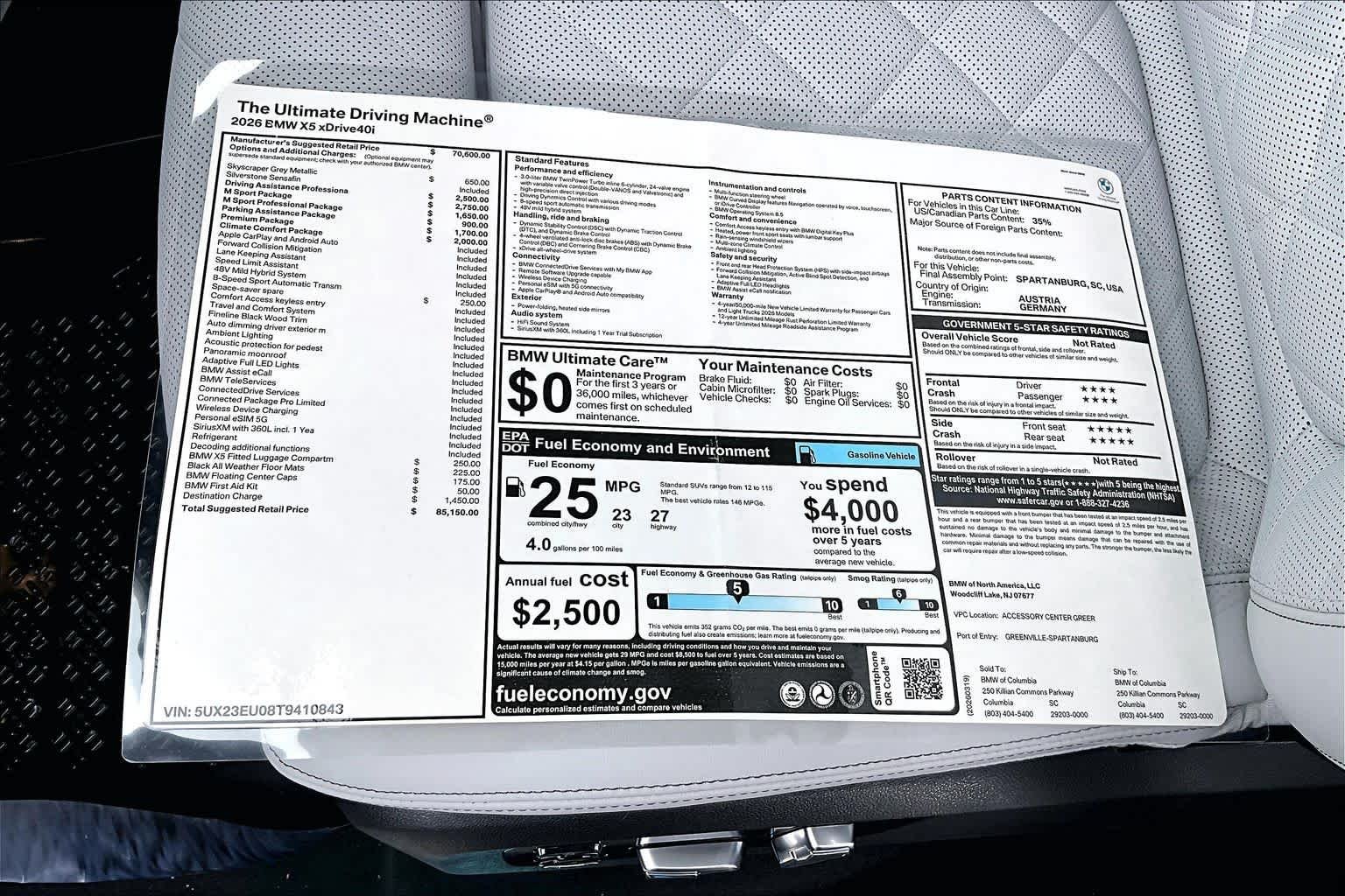 New 2026 Skyscraper Grey Metallic BMW xDrive40i image 19