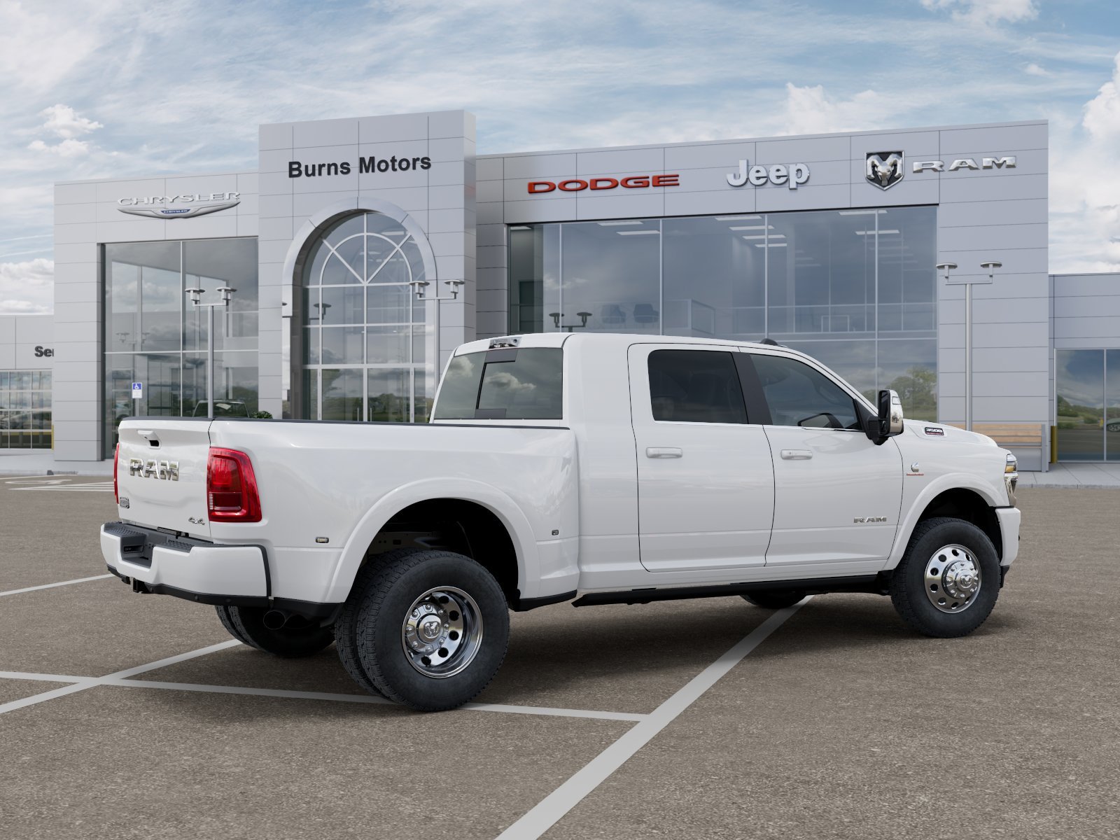 New 2026 Bright White Clear-Coat Exterior Paint RAM Longhorn Dually image 4