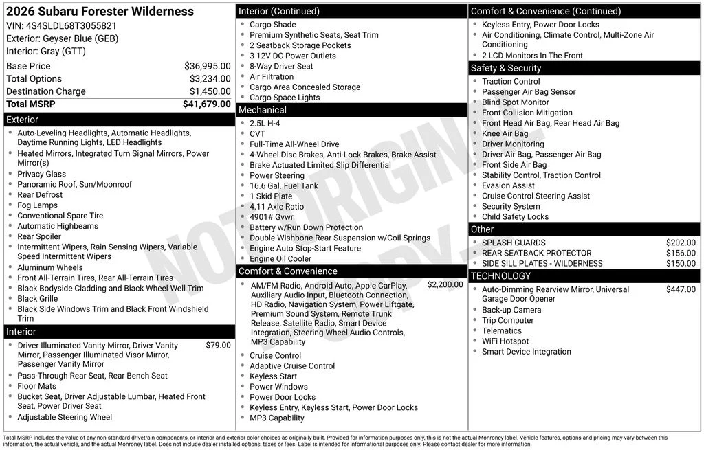 2026 Subaru Forester Wilderness - Photo 7