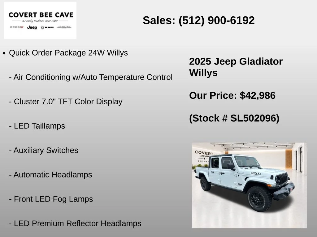 New 2025 Bright White Clear-Coat Exterior Paint Jeep Willys image 15