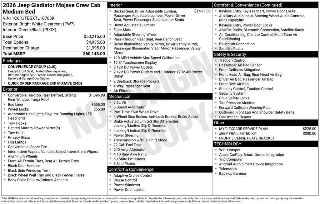 New 2026 Bright White Clearcoat Jeep Mojave image 38