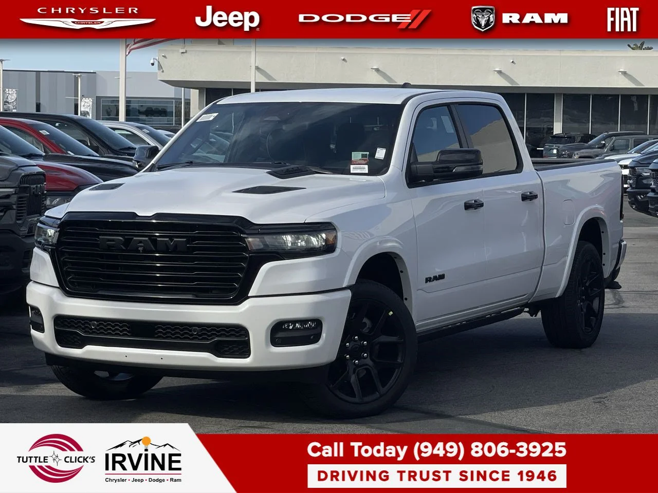 New 2027 Ivory White Tri-Coat Pearl-Coat Exterior Paint RAM Laramie image 1
