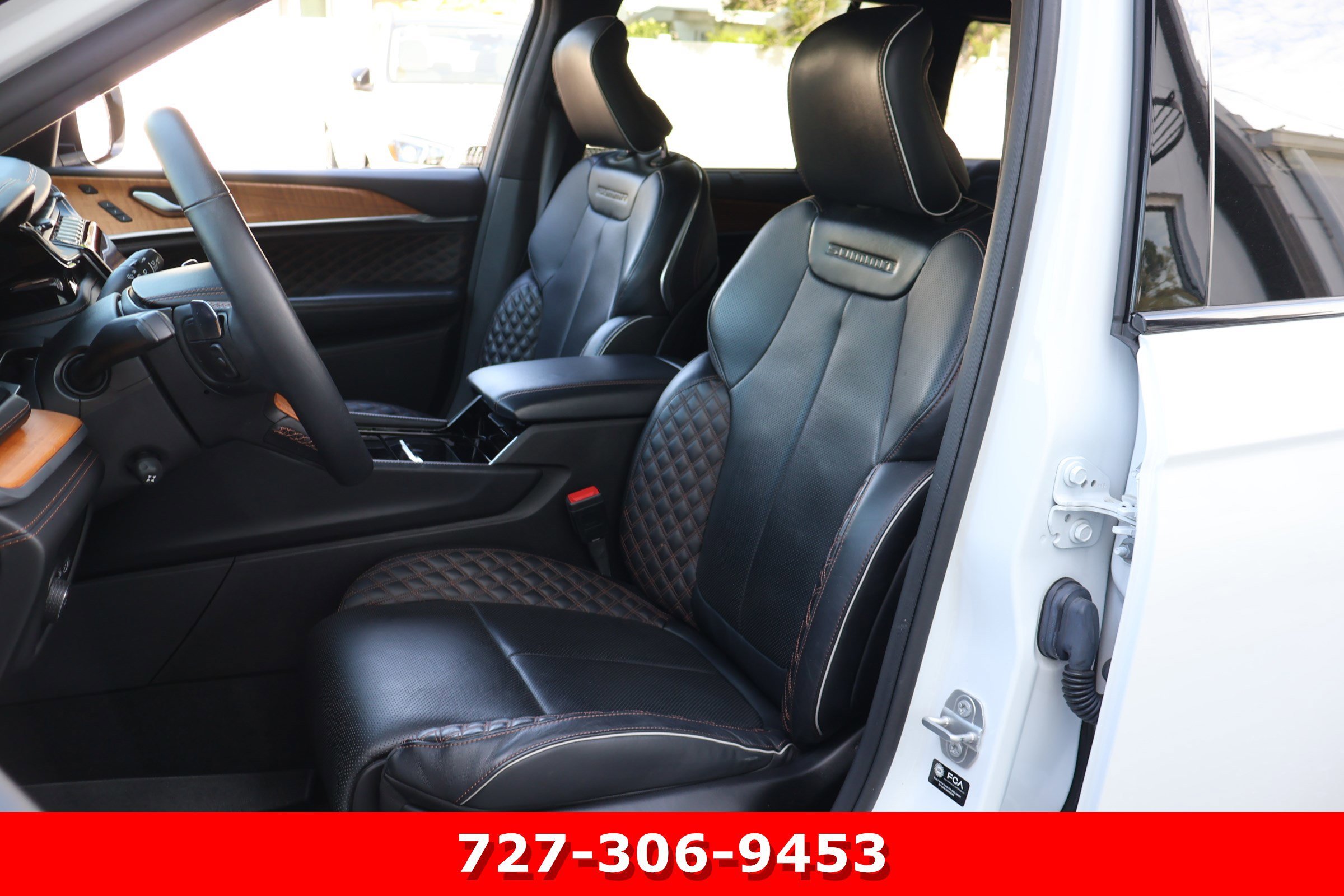 Used 2022 Bright White Clearcoat Jeep Summit Reserve image 2