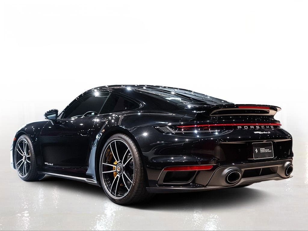 Used 2021 Jet Black Metallic Porsche Turbo S image 2