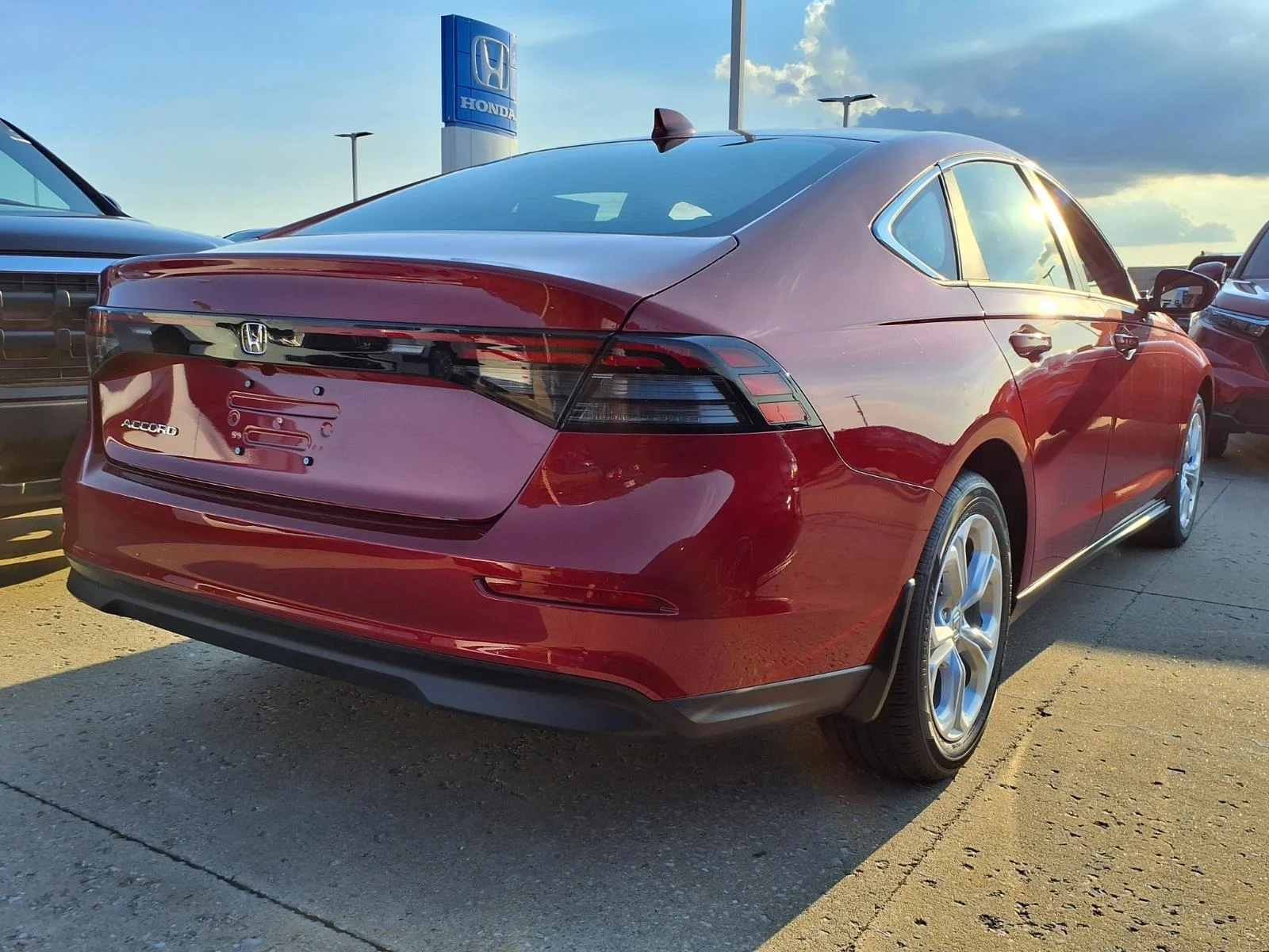 New 2026 Radiant Red Metallic Honda LX CVT image 2
