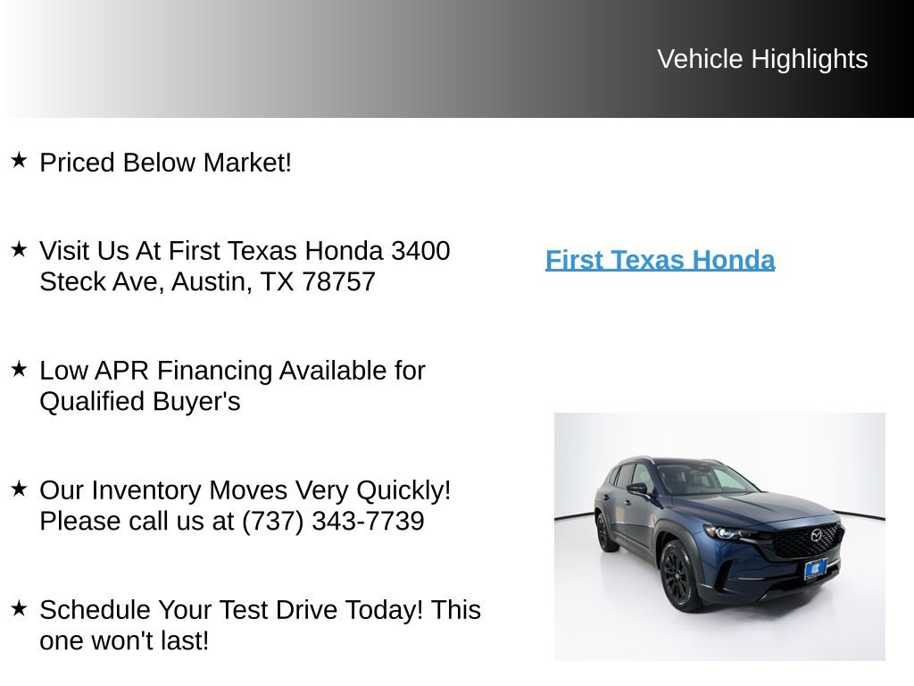 Used 2025 Ingot Blue Metallic Mazda 2.5 S Premium Package image 9