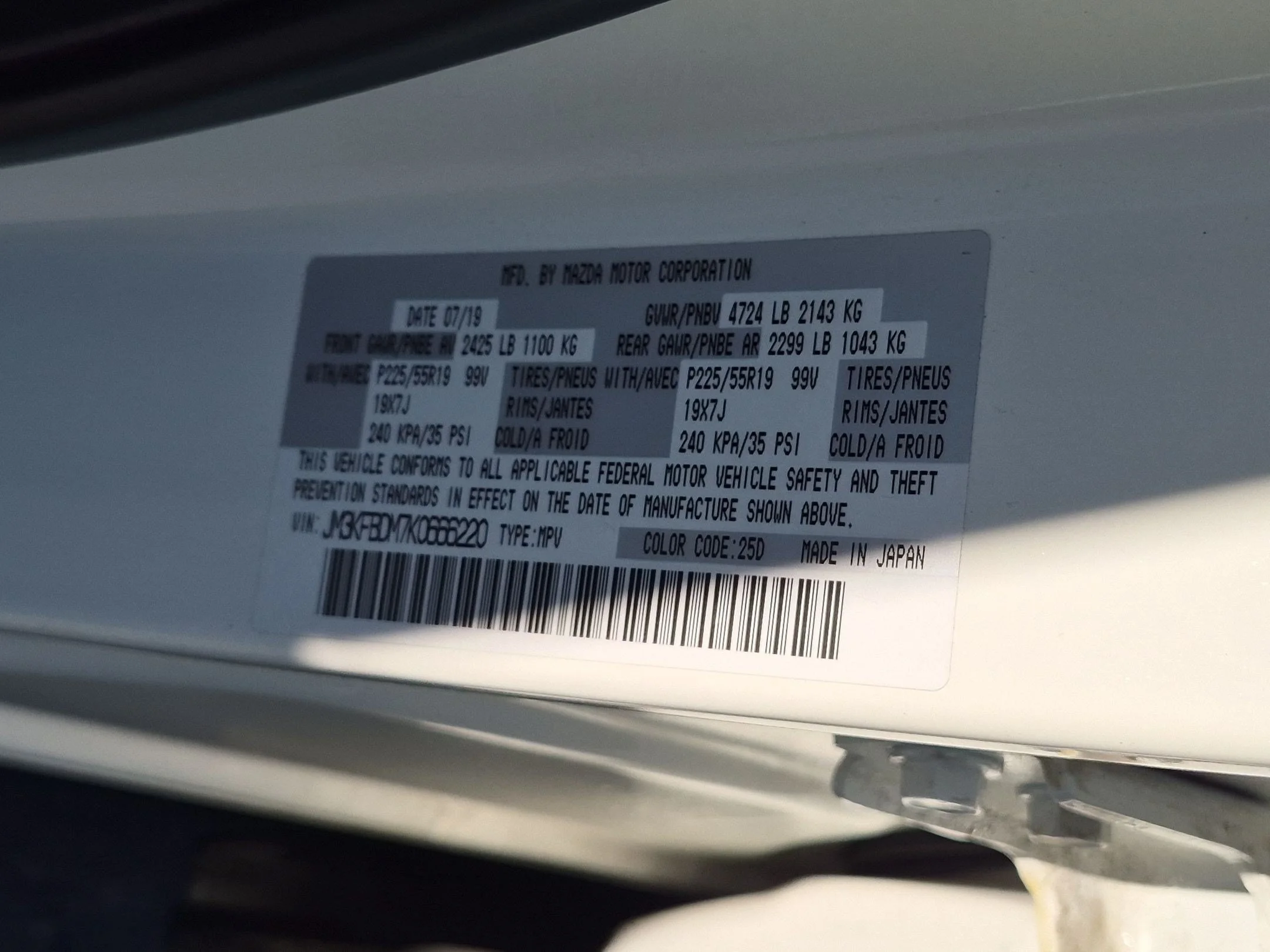 Used 2019 Snowflake White Pearl Mica Mazda Grand Touring image 33