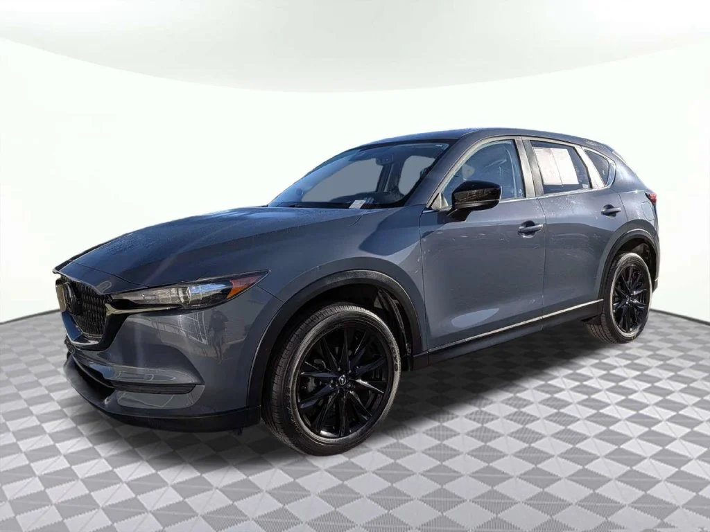 Used 2021 Polymetal Gray Metallic Mazda Carbon Edition image 1