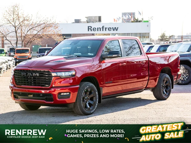 2026 RAM 1500 Sport* Crew Cab 4x4, HUD, Panoramic Sunroof, Harman/Kardon