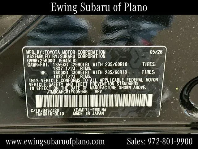 New 2026 CRYSTAL BLACK SILICA Subaru Premium image 66