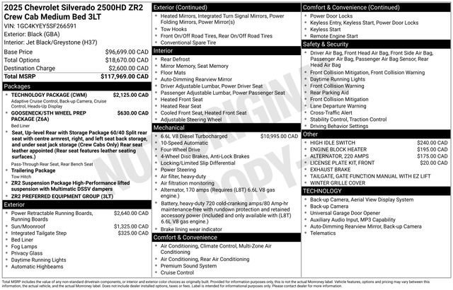 Used 2025 Black Chevrolet ZR2 image 1