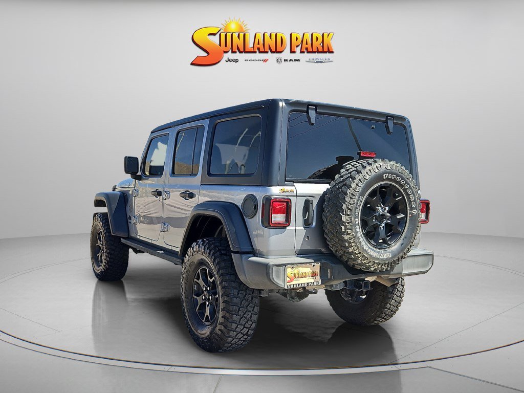 Used 2021 Billet Silver Metallic Clearcoat Jeep Unlimited Willys image 4