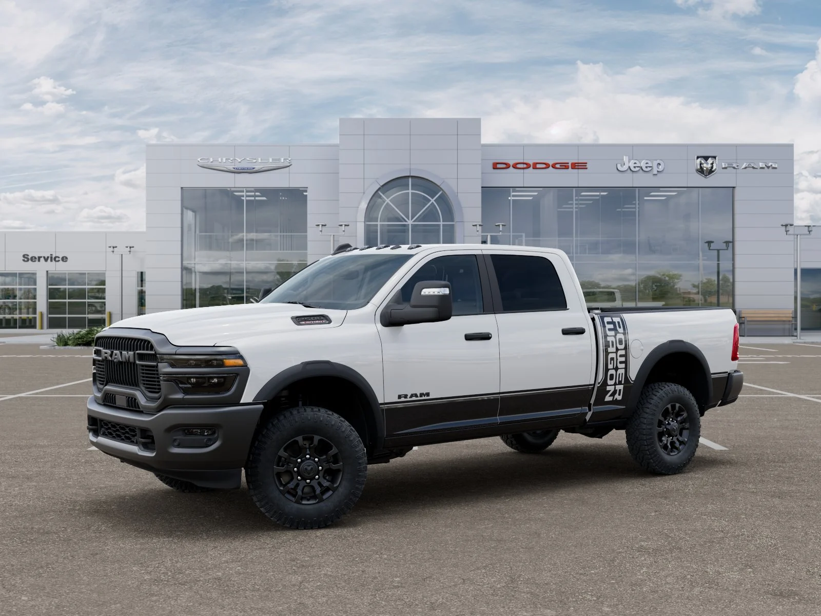 New 2026 Bright White Clear-Coat Exterior Paint RAM Power Wagon image 44