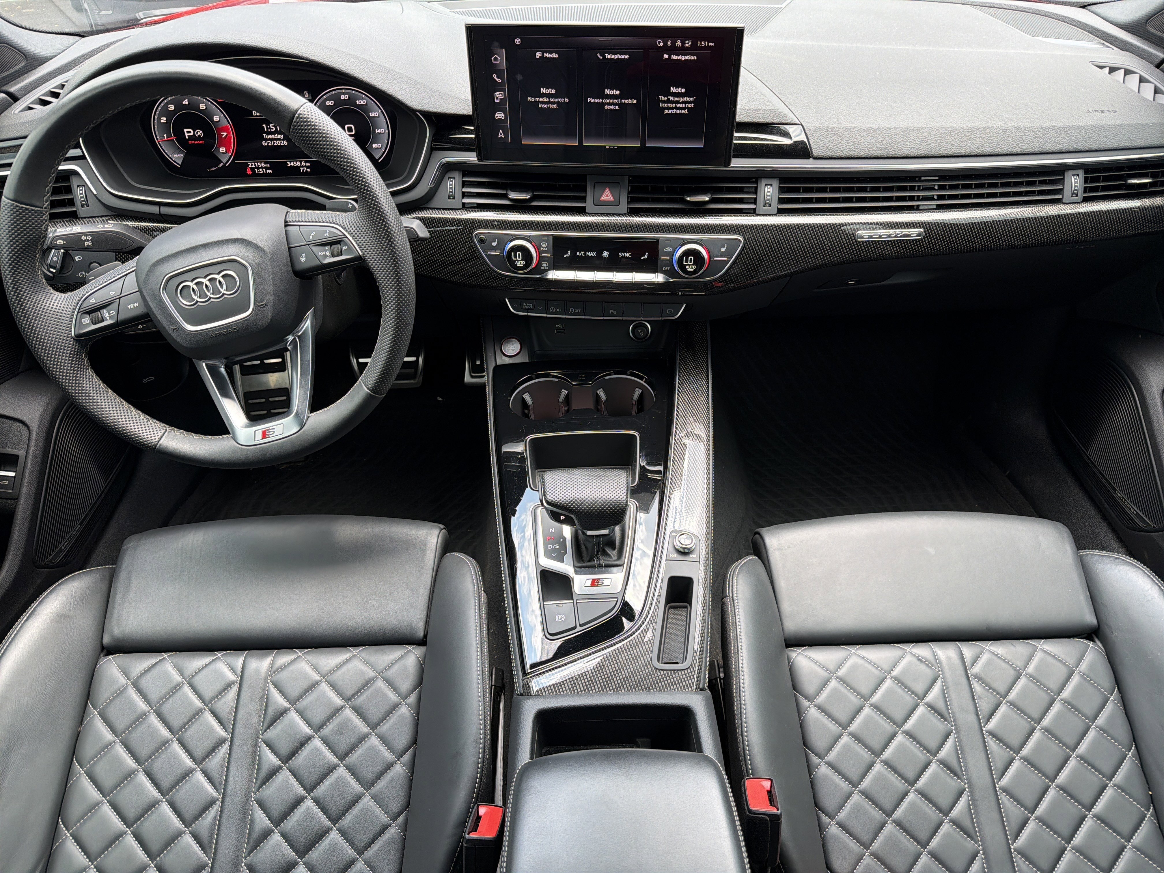 Used 2024 Progressive Red Metallic Audi Premium Plus image 3