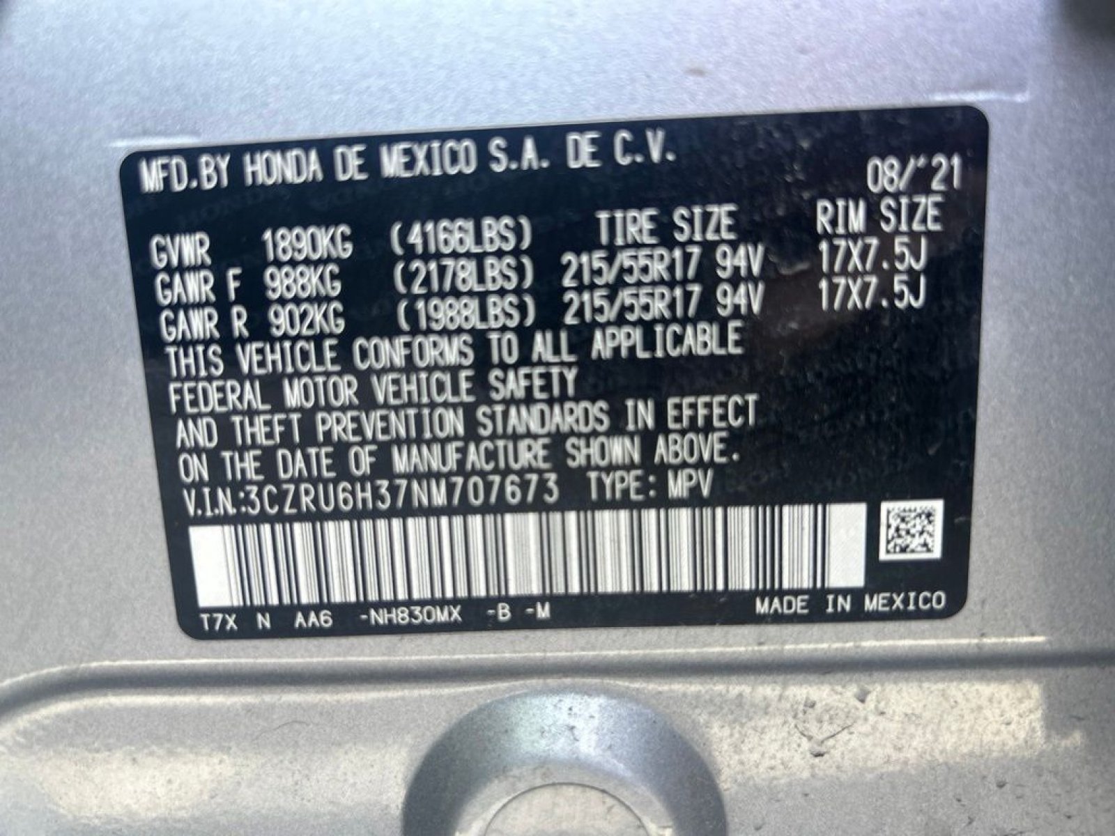 Certified Used 2022 Lunar Silver Metallic Honda LX image 16
