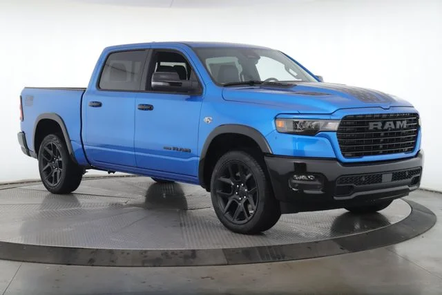 New 2026 Hydro Blue Pearl-Coat Exterior Paint RAM Laramie image 2
