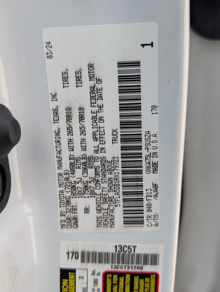 Certified Used 2024 White Toyota SR5 image 30