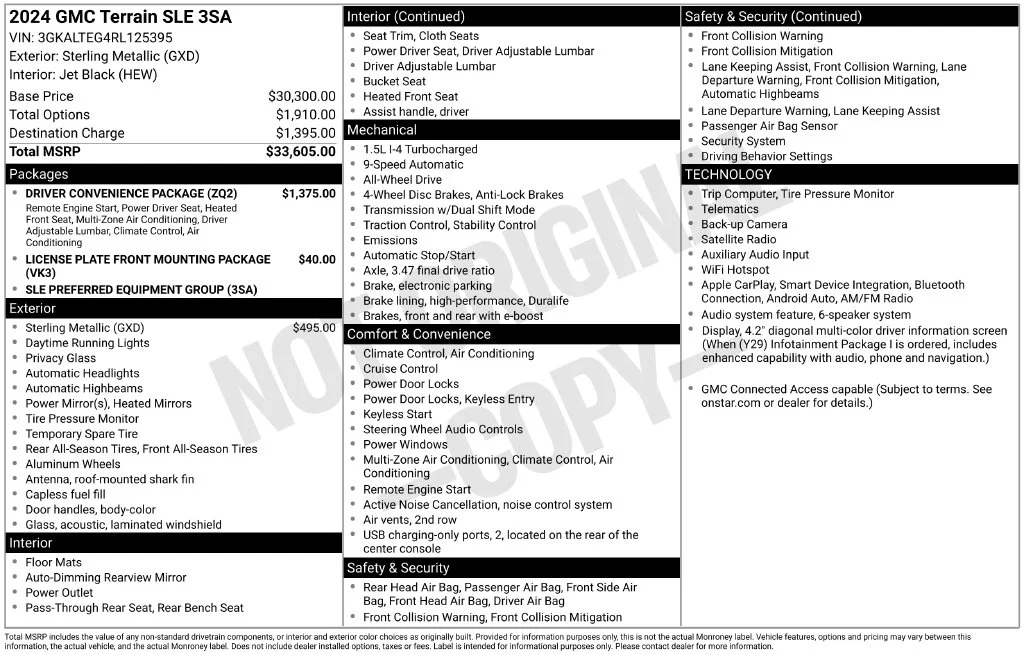 Used 2024 Sterling GMC SLE image 2