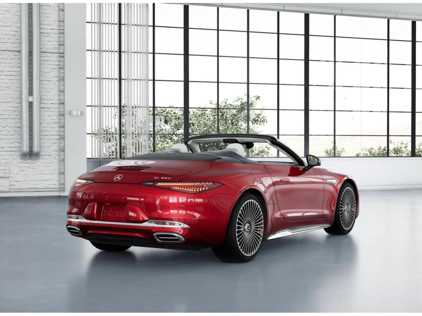 New 2026 MANUFAKTUR garnet red metallic (Red Ambiance) Mercedes-Benz Maybach SL 680 Monogram Series image 64