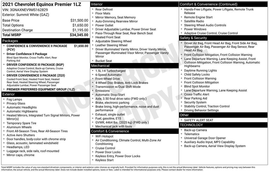 2021 Chevrolet Equinox Premier 1.5T's photo