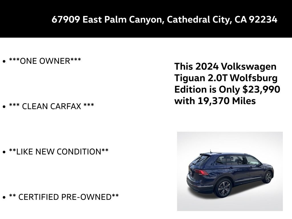 Certified Used 2024 Blue Volkswagen 2.0T Wolfsburg Edition image 5