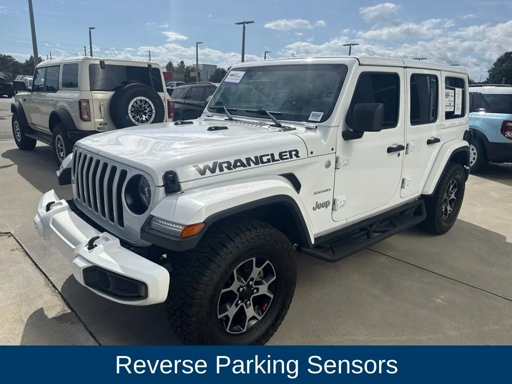 Certified Used 2018 Bright White Clearcoat Jeep Unlimited Sahara image 4