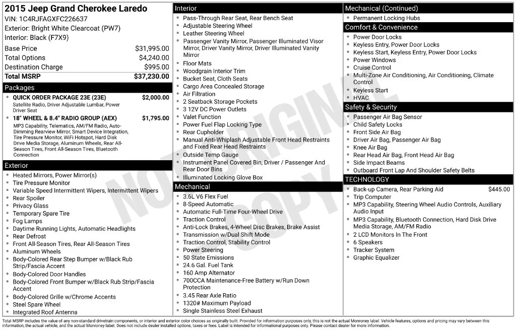 Used 2015 White/off-white Jeep Laredo image 10