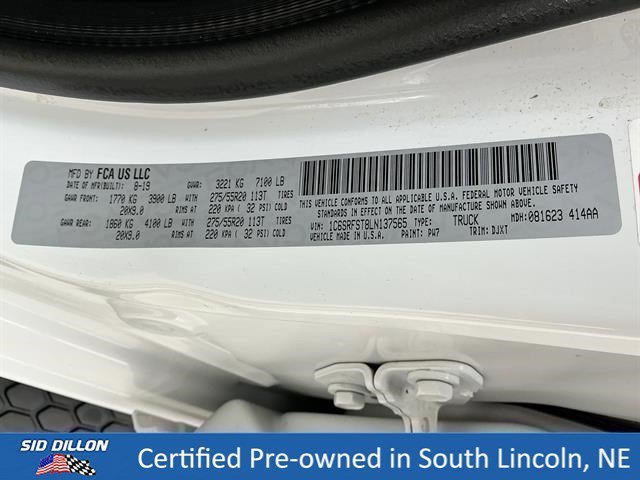 Used 2020 Bright White Clearcoat Ram Longhorn image 15