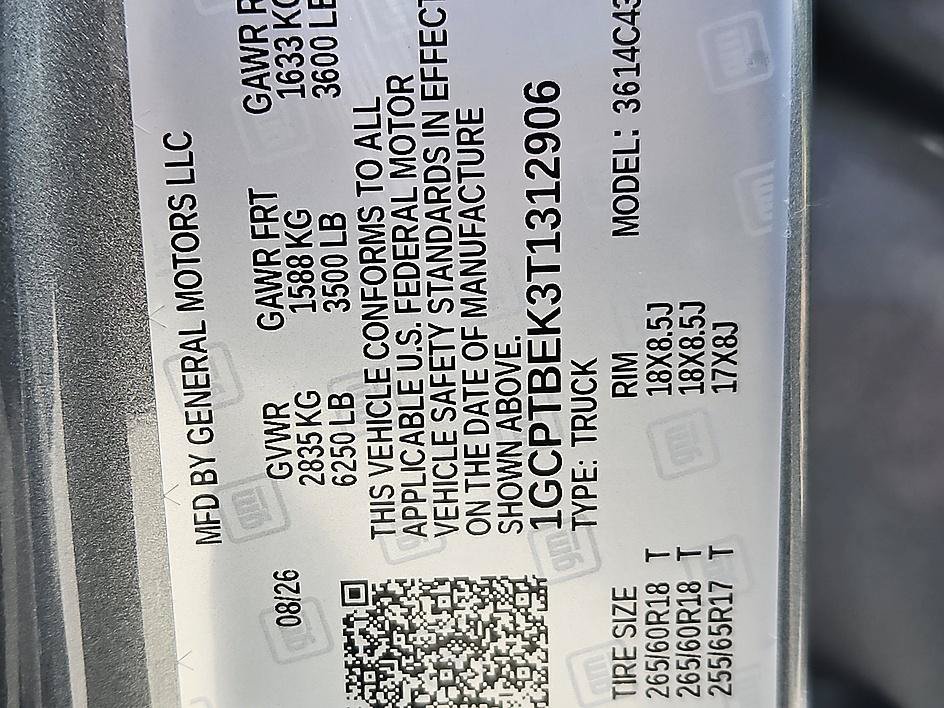 New 2026 Sterling Gray Metallic Chevrolet WT image 21