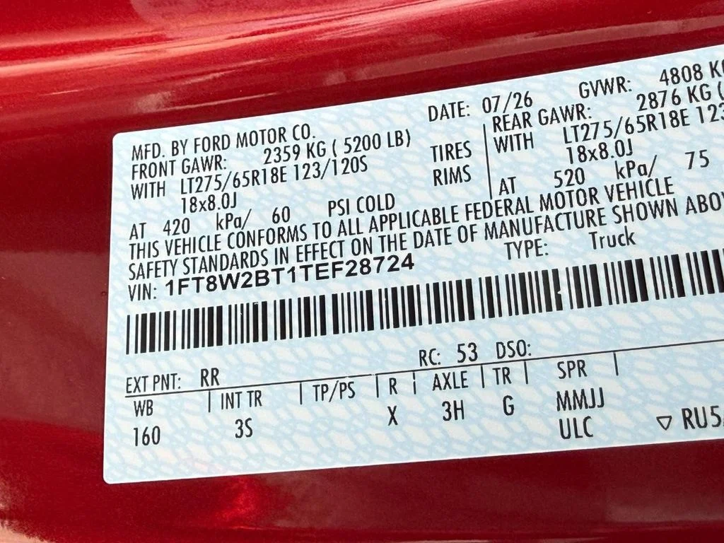 New 2026 Ruby Red Metallic Tinted Clearcoat Ford F-250® XLT image 19