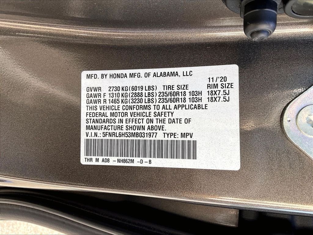 Used 2021 Black Honda EX image 34
