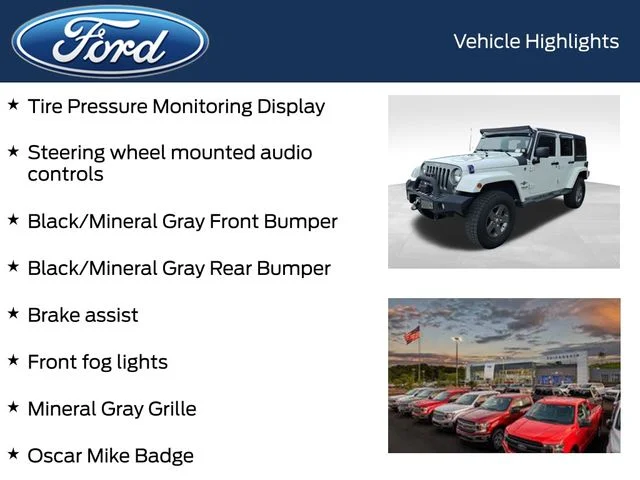 Used 2015 White Jeep Unlimited Sport image 8