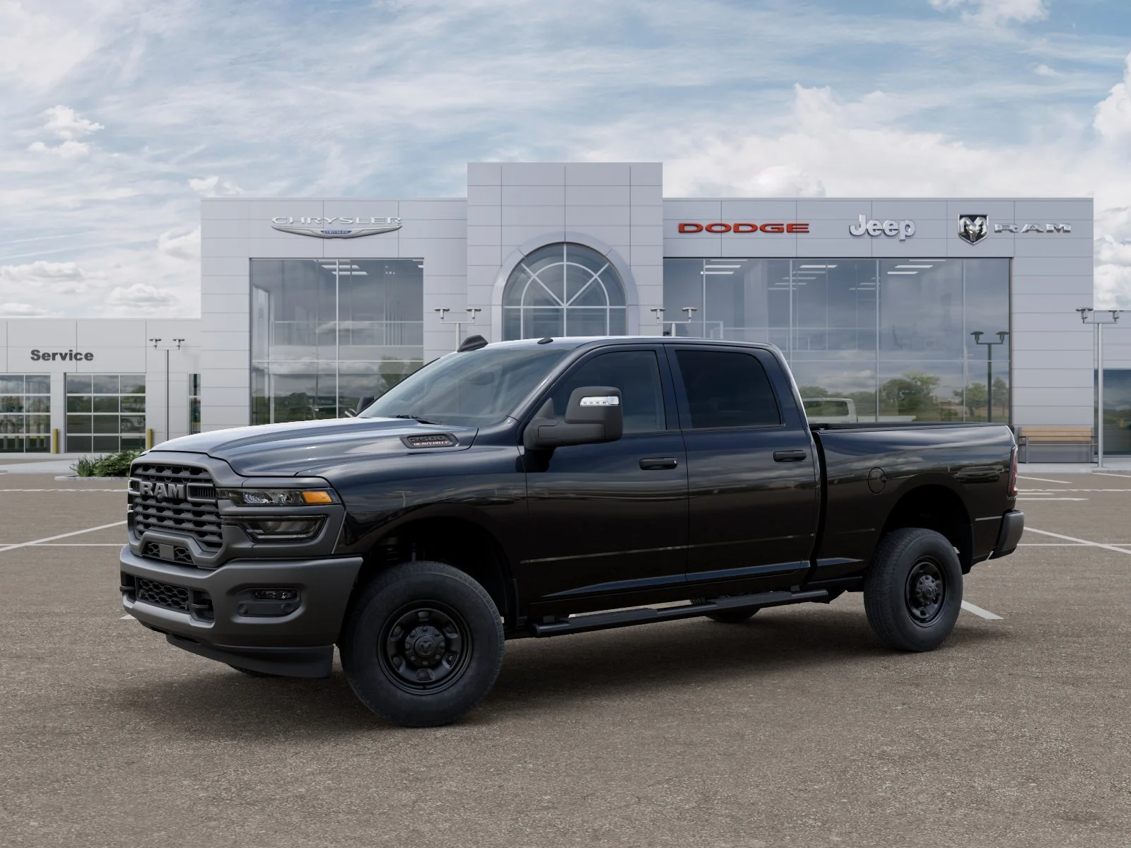 New 2026 Diamond Black Crystal Pearl-Coat Exterior Paint RAM Tradesman image 65