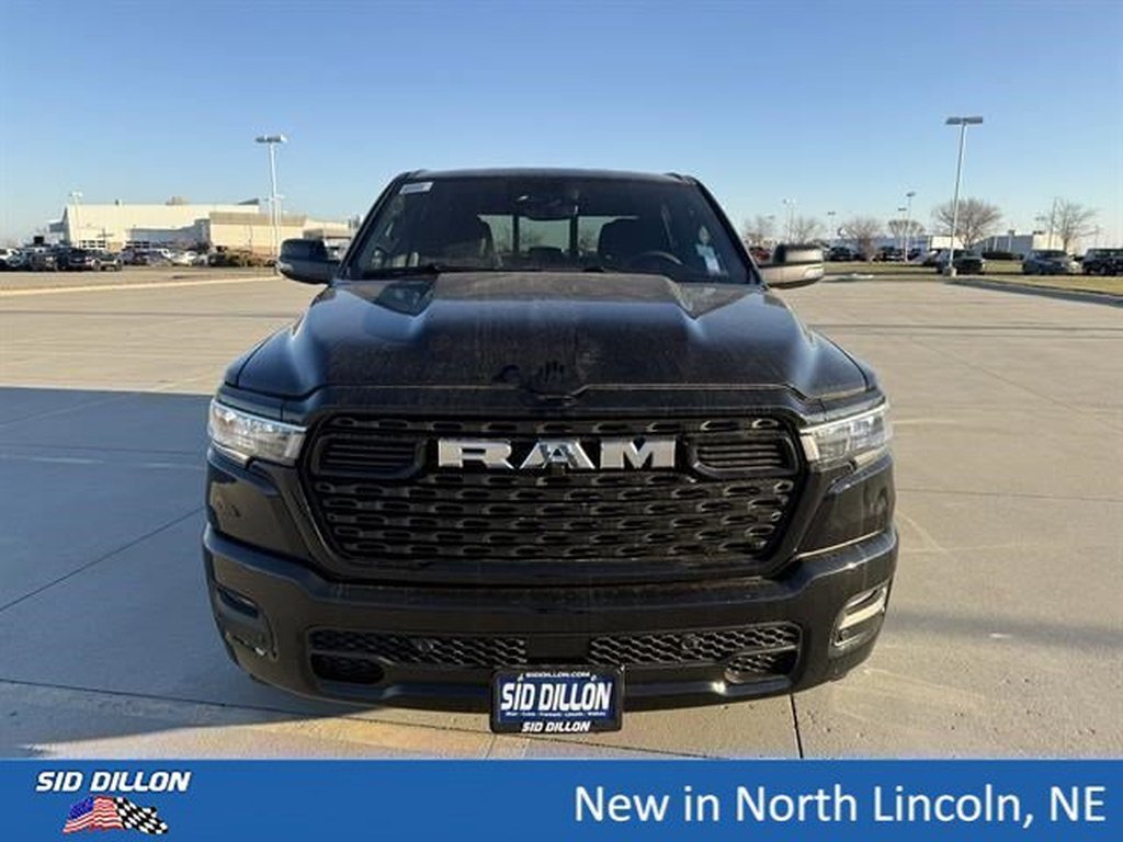 New 2026 Diamond Black Crystal Pearl-Coat Exterior Paint RAM Big Horn Crew Cab 4x4 5